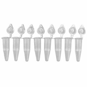 Microtubo Pcr 200 Ul Tiras 8x Tampa Domed Anexada. Transp. 120 Un/Pct